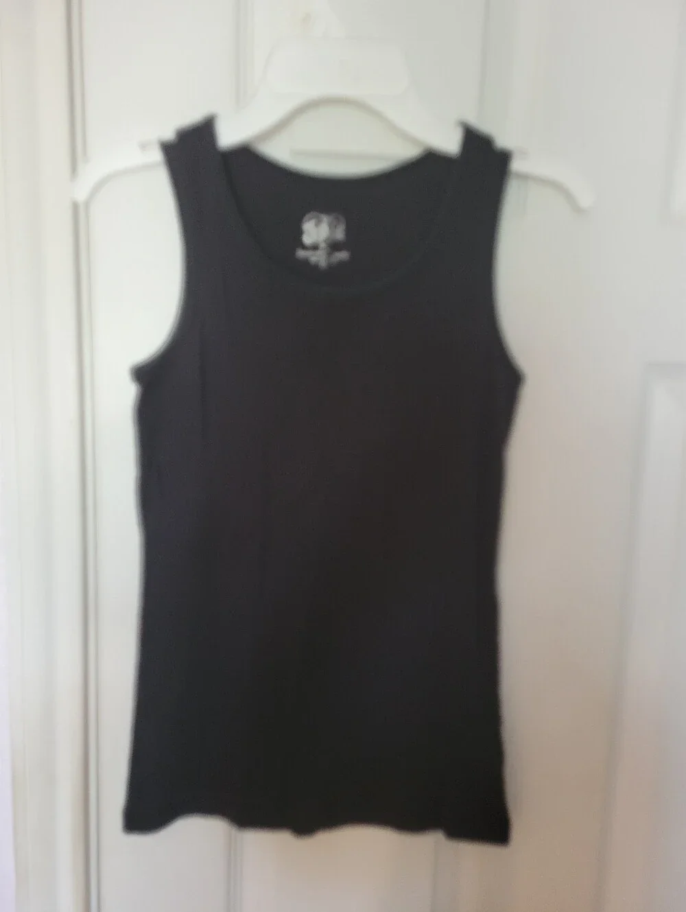 Justice Black Ribbed Tank Top for Kids